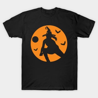 Retro Volleyball Halloween Witch Costume Idea Teenage Girls T-Shirt